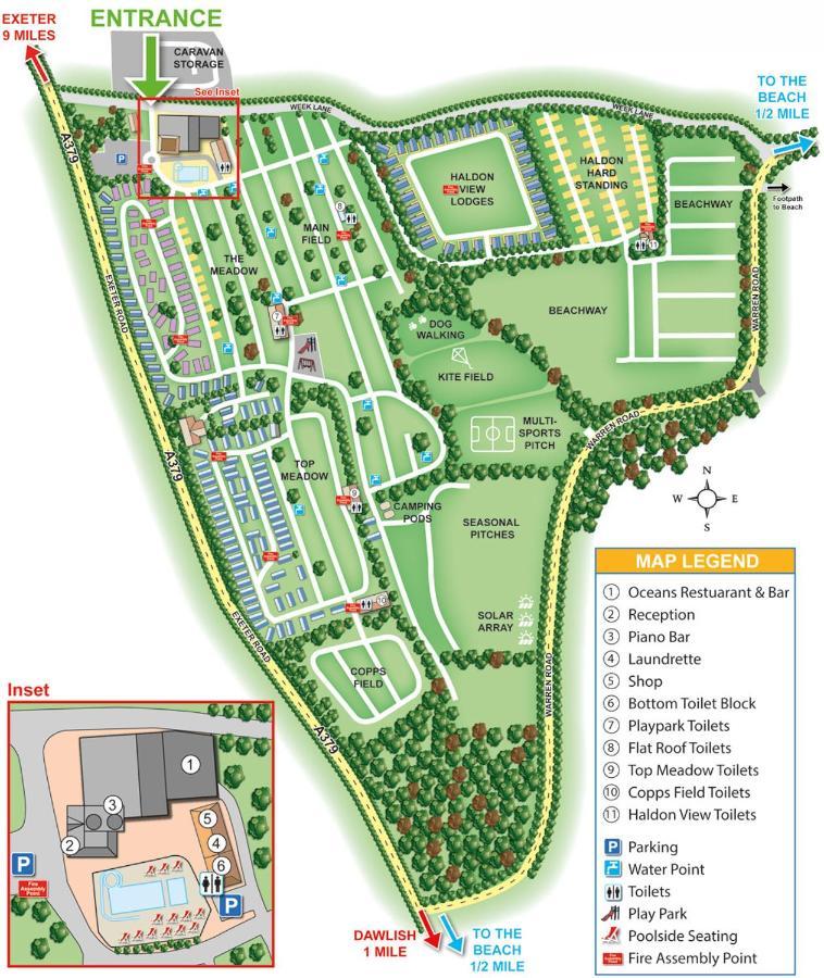 Static Caravan On Lady'S Mile Holiday Park Dawlish Esterno foto